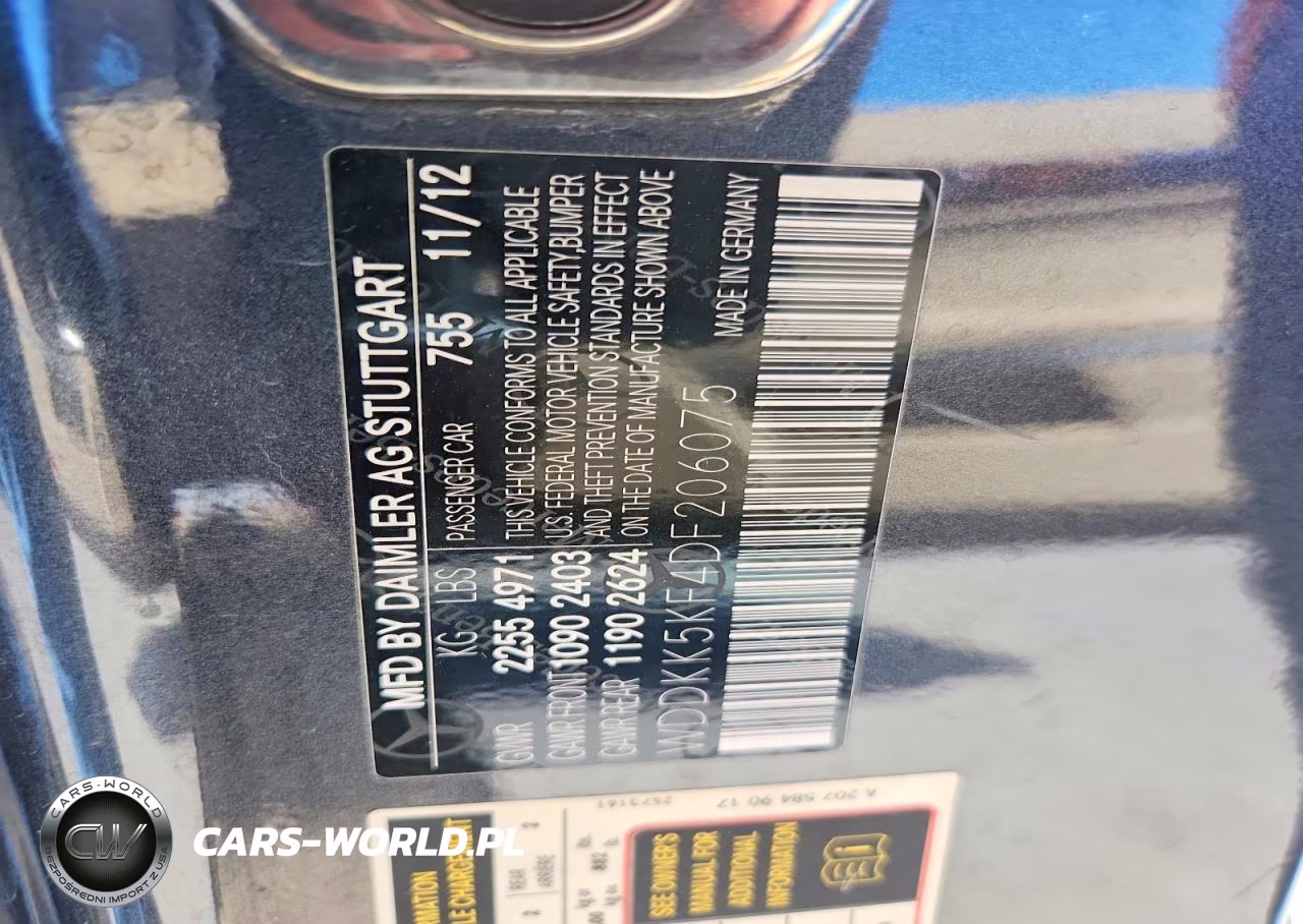 2013 Mercedes-Benz E 350 VIN:WDDKK5KF4DF206075 - 12