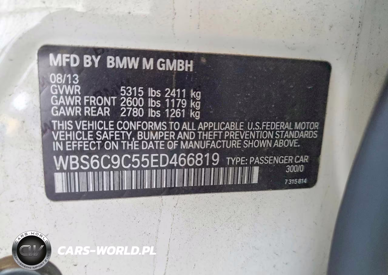 2014 BMW M6 Gran Coupe VIN:WBS6C9C55ED466819 - 13