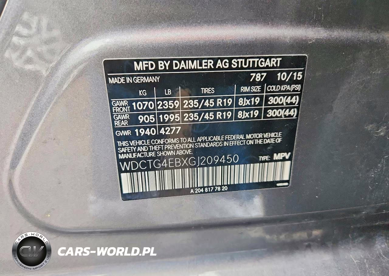 2016 Mercedes-Benz Gla 250 VIN:WDCTG4EBXGJ209450 - 12