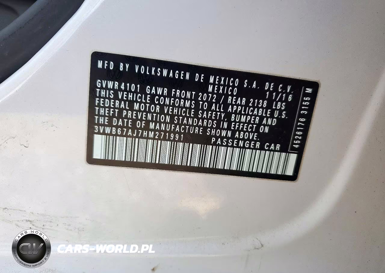 2017 Volkswagen Jetta Se VIN:3VWB67AJ7HM271991 - 12