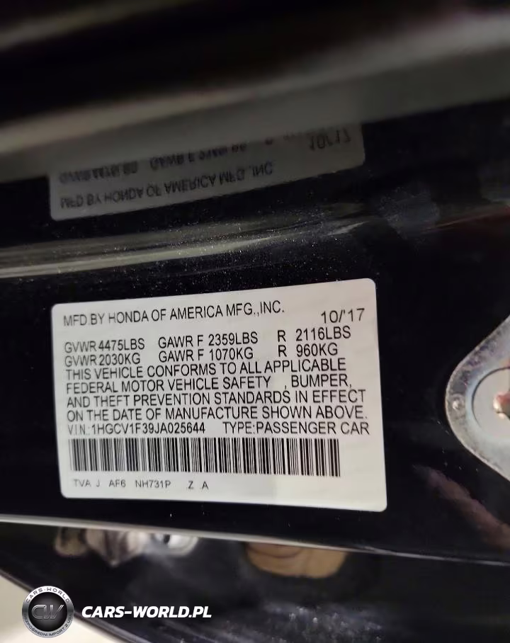 2018 Honda Accord Sport VIN:1HGCV1F39JA025644 - 12