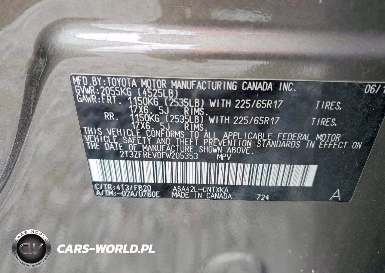 2015 Toyota Rav4 Le VIN:2T3ZFREV0FW205353 - 13