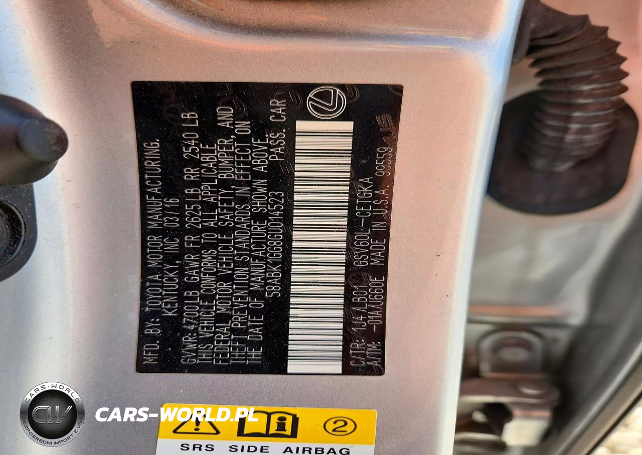 2016 Lexus Es 350 350 VIN:58ABK1GG8GU014523 - 12