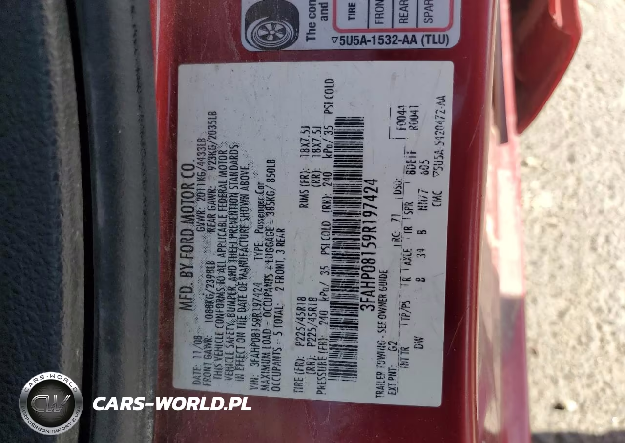 2009 Ford Fusion Sel VIN:3FAHP08159R197424 - 12