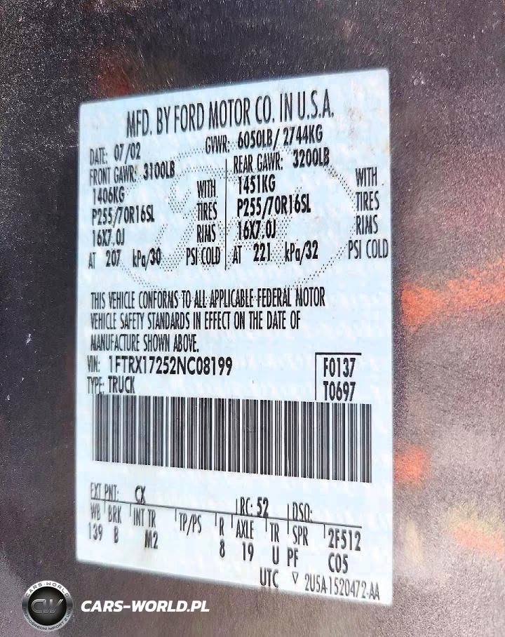 2002 Ford F150 VIN:1FTRX17252NC08199 - 12