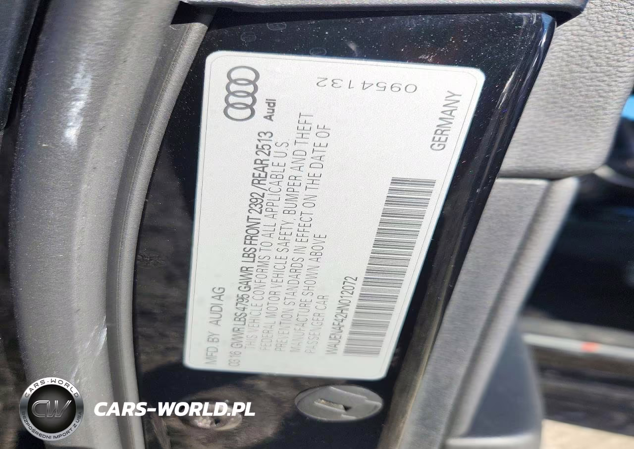 2017 Audi A4 Premium Plus VIN:WAUENAF42HN012072 - 12