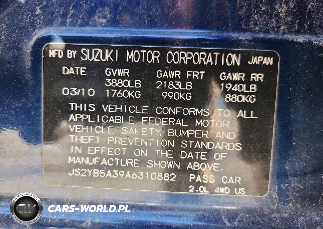 2010 Suzuki Sx4 VIN:JS2YB5A39A6310882 - 12