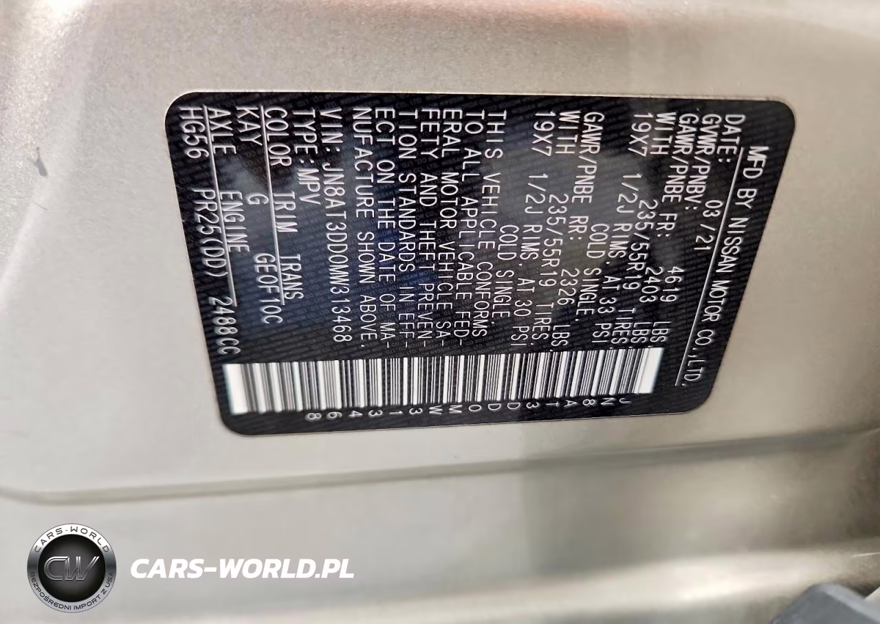 2021 Nissan Rogue Platinum VIN:JN8AT3DD0MW313468 - 14