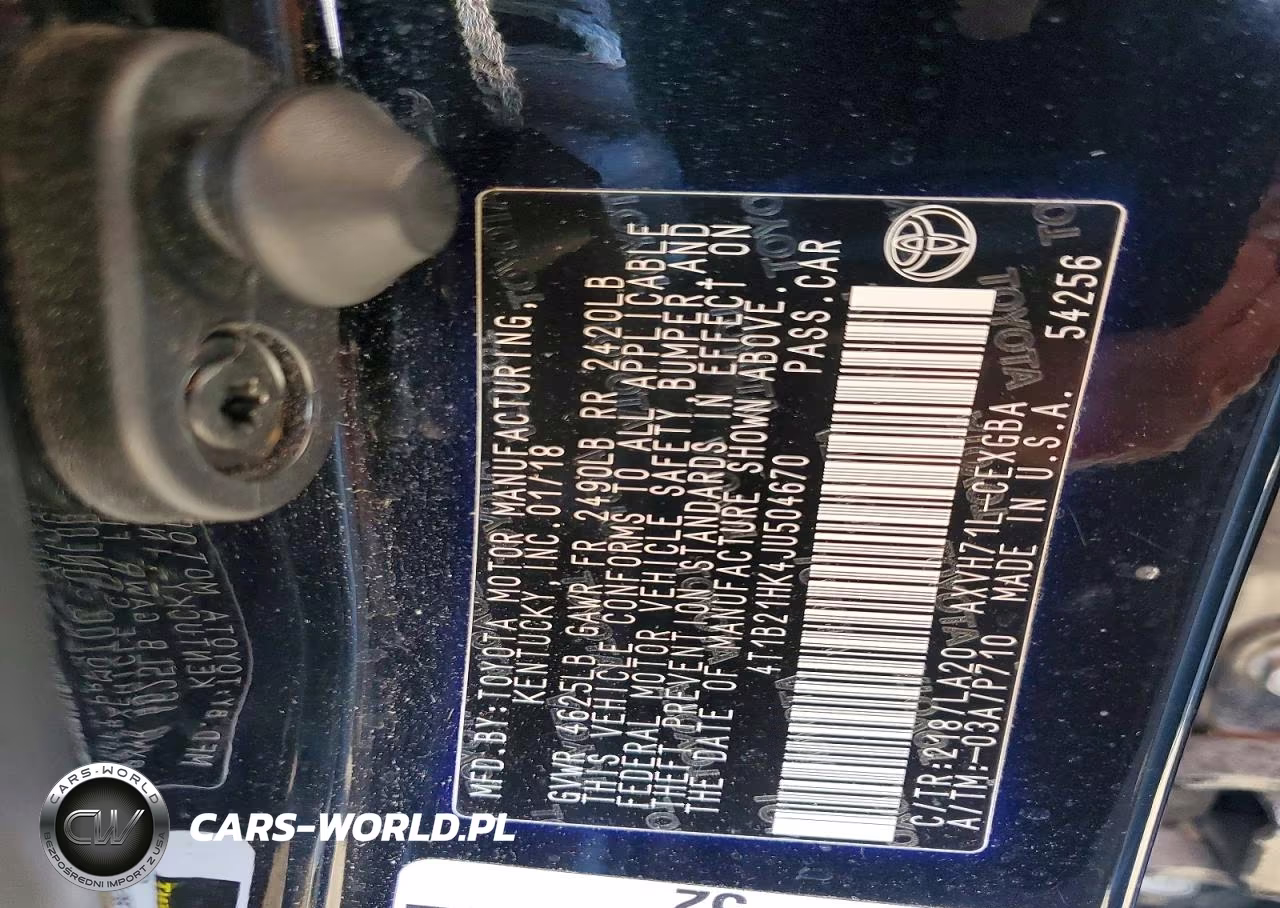 2018 Toyota Camry Hybrid Xle VIN:4T1B21HK4JU504670 - 12