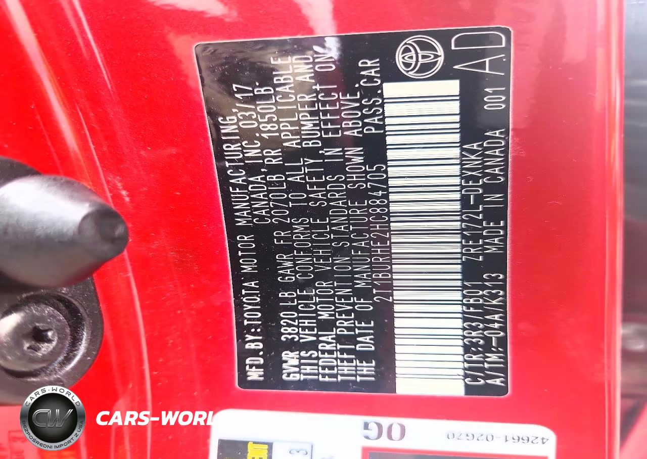 2017 Toyota Corolla Le VIN:2T1BURHE2HC884705 - 13