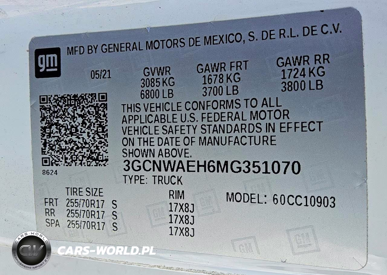 2021 Chevrolet Silverado C1500 VIN:3GCNWAEH6MG351070 - 12
