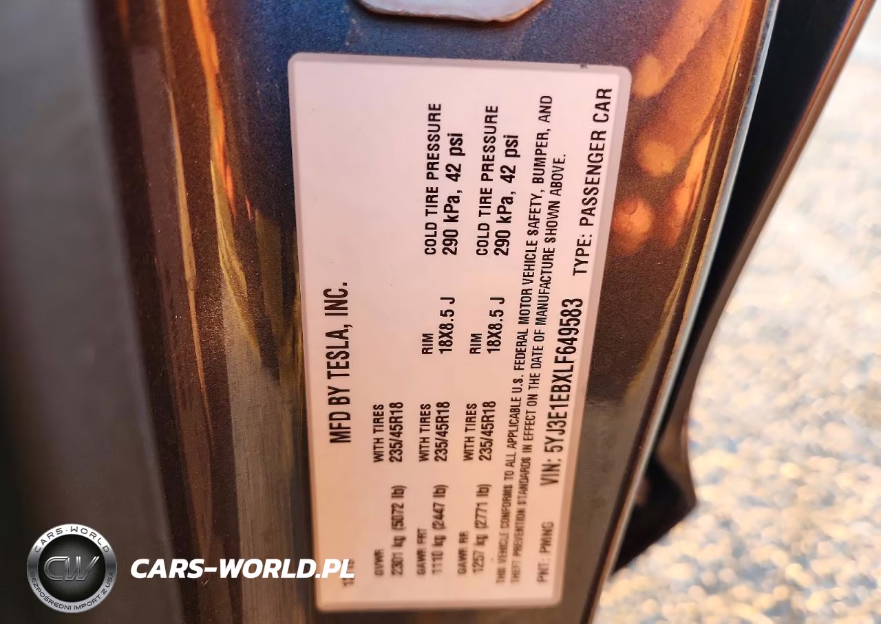 2020 Tesla Model 3 VIN:5YJ3E1EBXLF649583 - 13