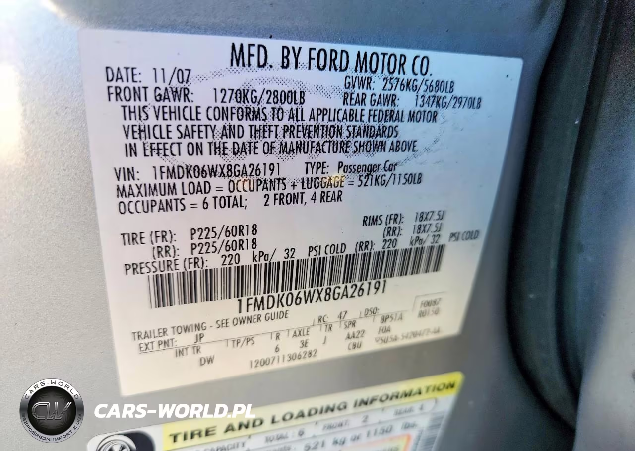 2008 Ford Taurus X Limited VIN:1FMDK06WX8GA26191 - 13