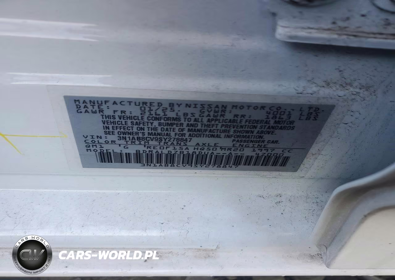 2025 Nissan Sentra Sv VIN:3N1AB8CV9SY278847 - 13
