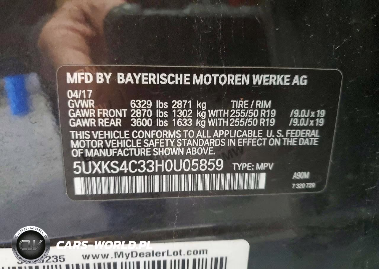 2017 BMW X5 xDrive35D VIN:5UXKS4C33H0U05859 - 13