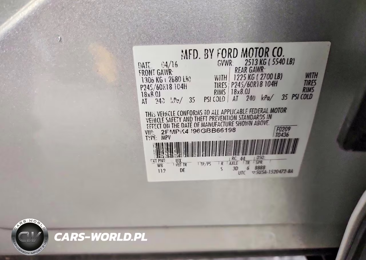 2016 Ford Edge Sel VIN:2FMPK4J96GBB66198 - 14