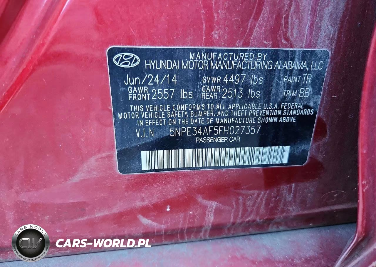 2015 Hyundai Sonata Sport VIN:5NPE34AF5FH027357 - 12