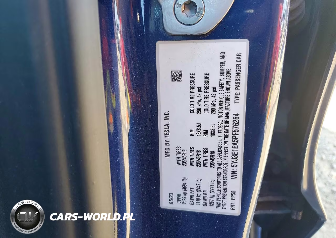 2023 Tesla Model 3 VIN:5YJ3E1EA5PF576264 - 12