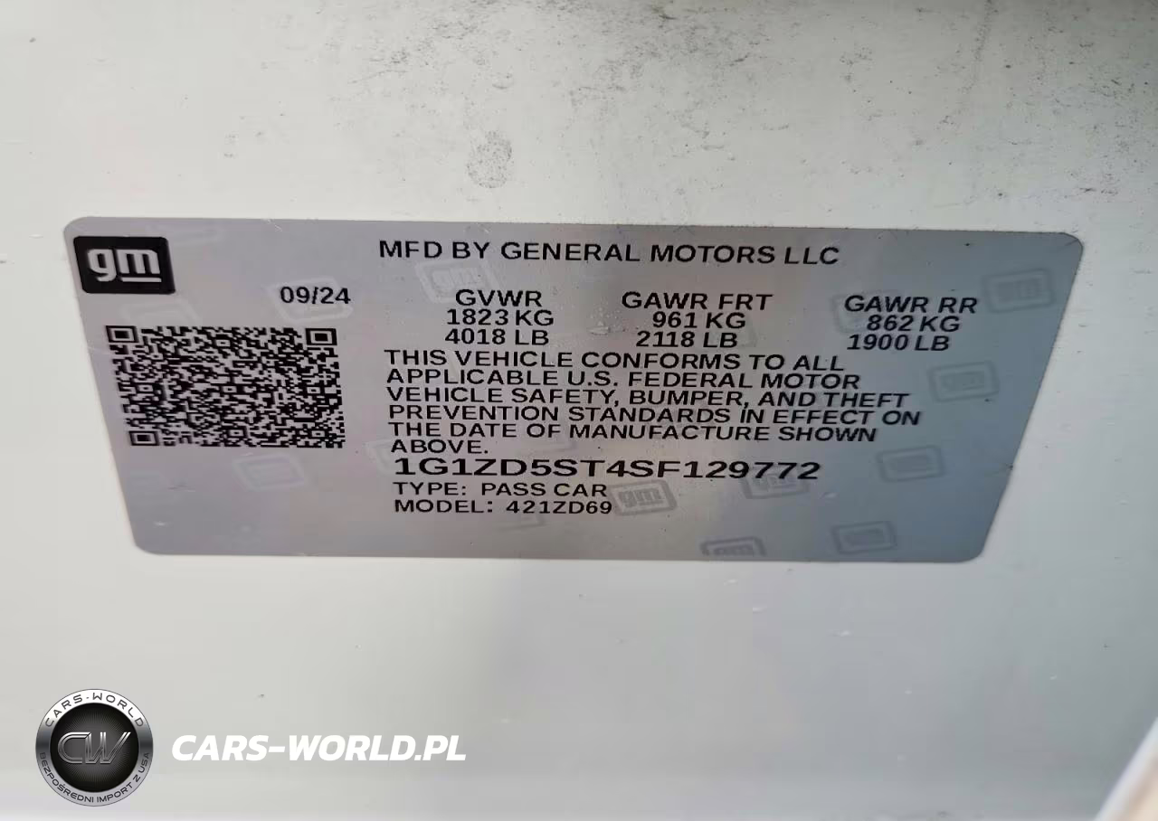 2025 Chevrolet Malibu Lt VIN:1G1ZD5ST4SF129772 - 12