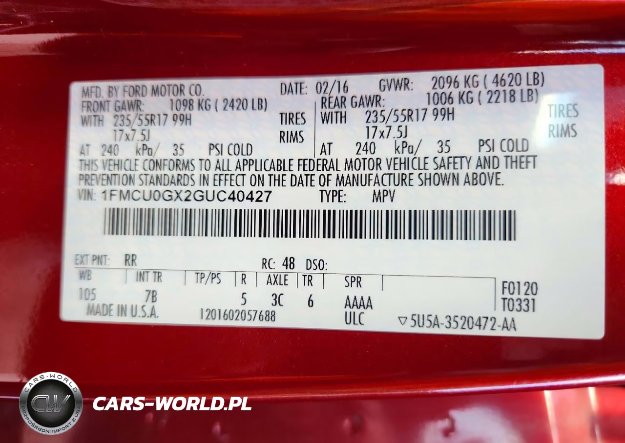 2016 Ford Escape Se VIN:1FMCU0GX2GUC40427 - 13