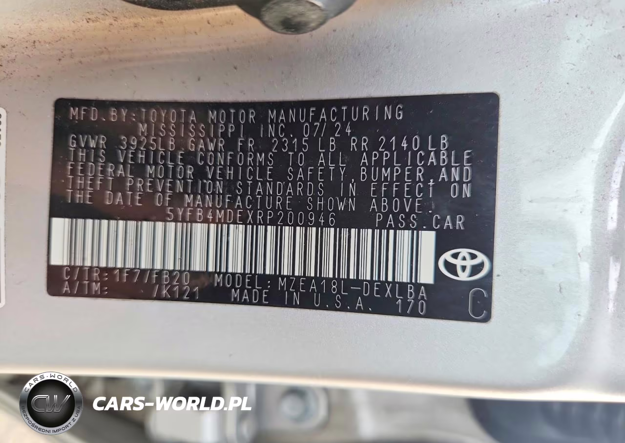 2024 Toyota Corolla Le VIN:5YFB4MDEXRP200946 - 12