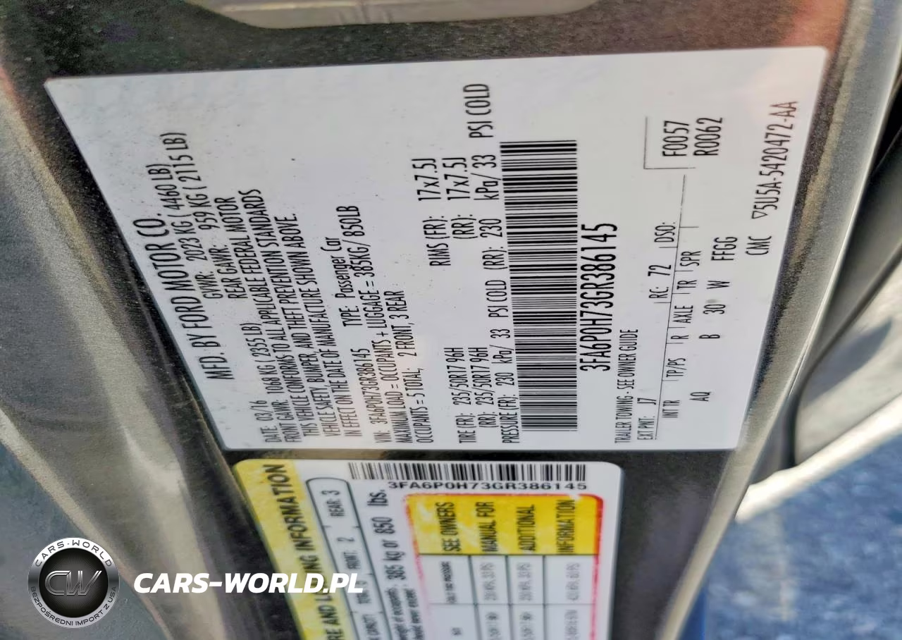 2016 Ford Fusion Se VIN:3FA6P0H73GR386145 - 12