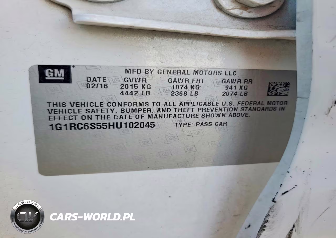 2017 Chevrolet Volt Lt VIN:1G1RC6S55HU102045 - 12