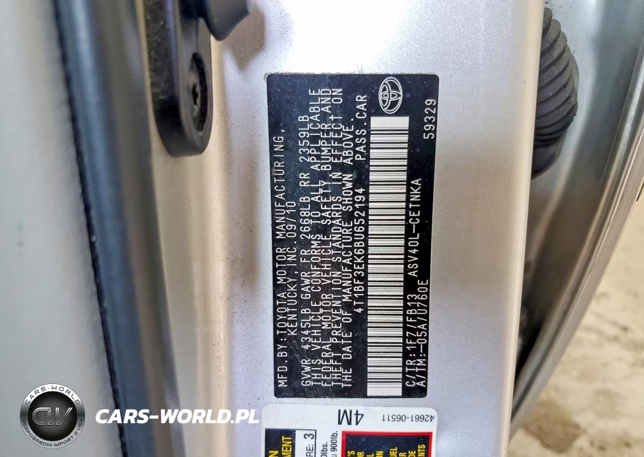 2011 Toyota Camry Le VIN:4T1BF3EK6BU652194 - 12