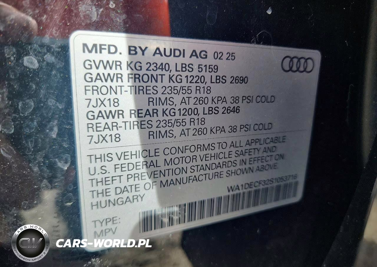 2025 Audi Q3 Premium S Line 45 VIN:WA1DECF32S1053716 - 13