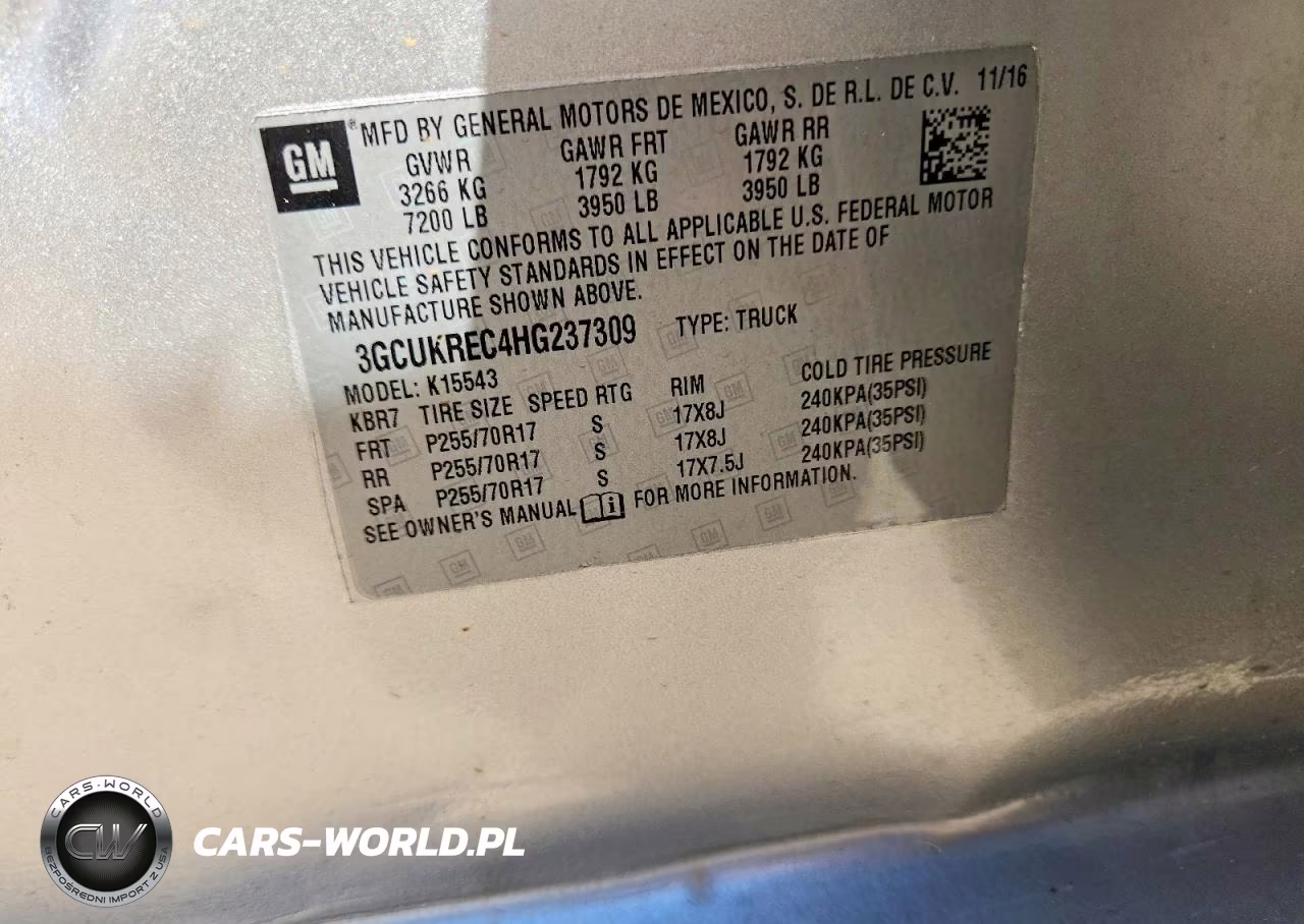 2017 Chevrolet Silverado K1500 Lt VIN:3GCUKREC4HG237309 - 12