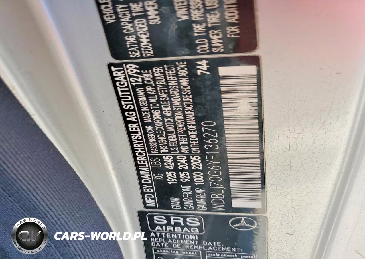 2000 Mercedes-Benz Clk 430 VIN:WDBLJ70G6YF136270 - 12