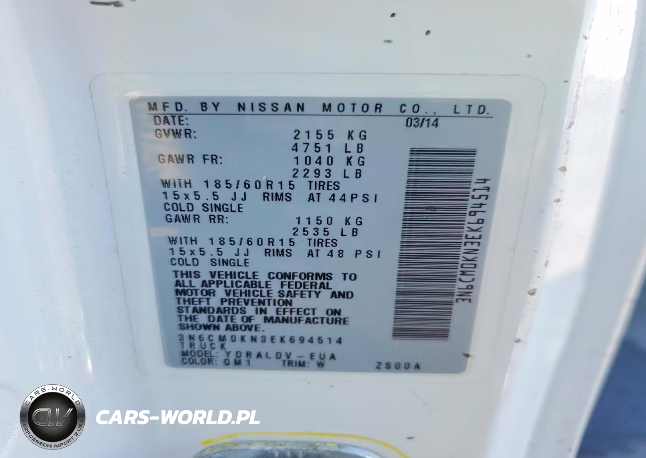 2014 Nissan Nv200 S-Sv VIN:3N6CM0KN3EK694514 - 13