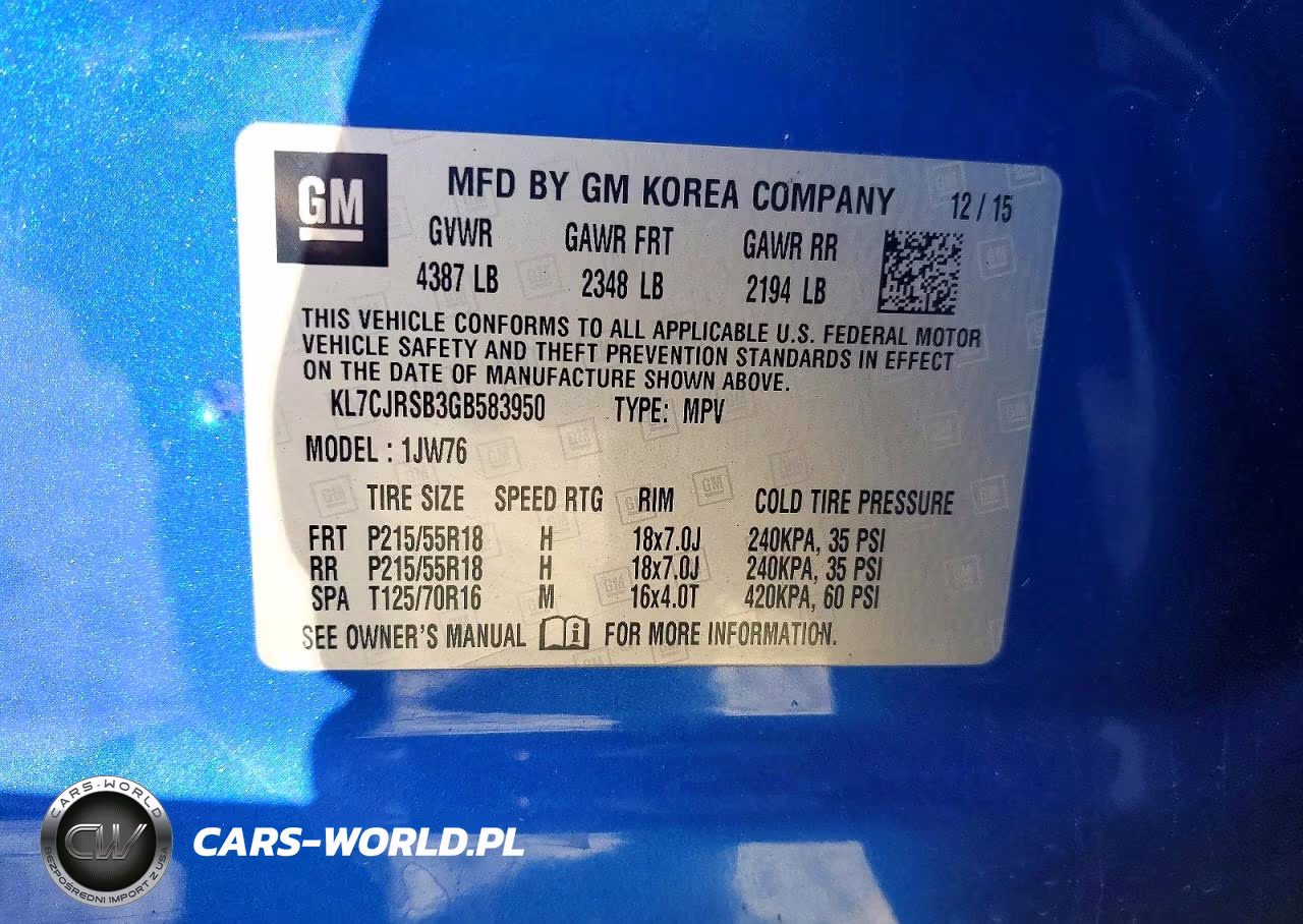 2016 Chevrolet Trax Ltz VIN:KL7CJRSB3GB583950 - 13