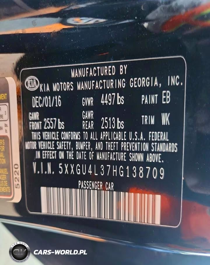 2017 Kia Optima Ex VIN:5XXGU4L37HG138709 - 12