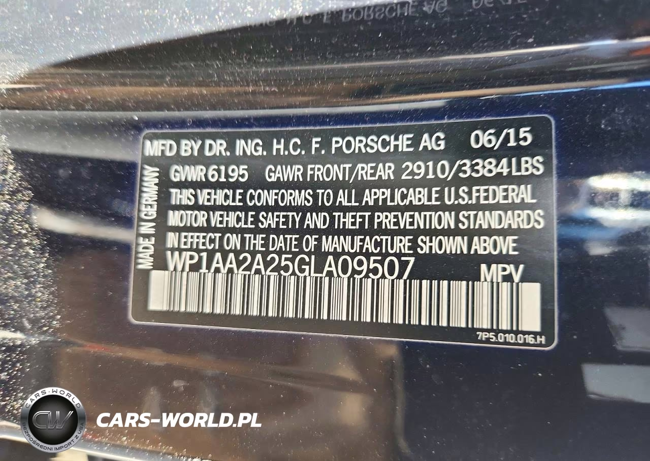 2016 Porsche Cayenne VIN:WP1AA2A25GLA09507 - 14