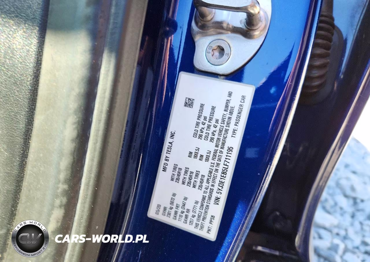 2020 Tesla Model 3 VIN:5YJ3E1EB5LF711195 - 12