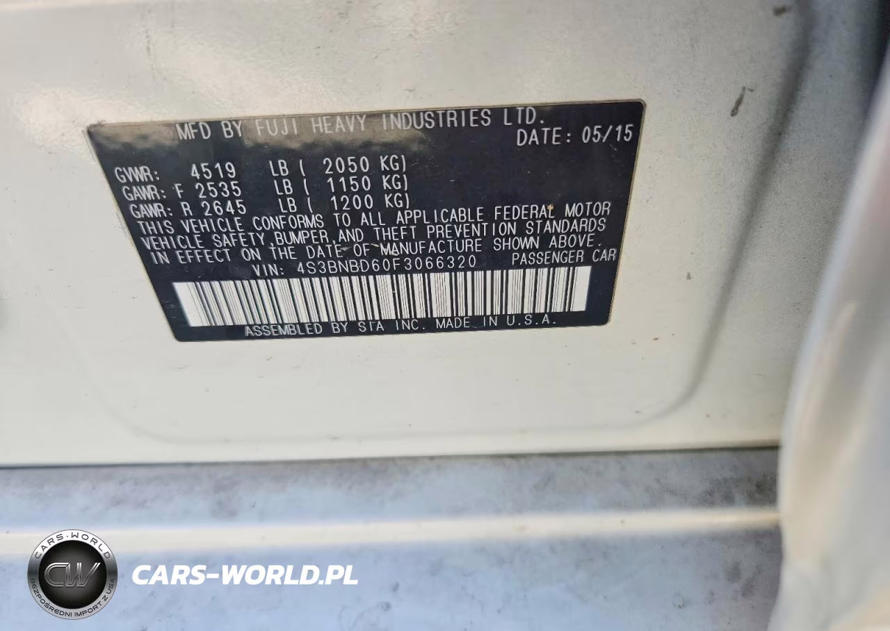 2015 Subaru Legacy 2.5I Premium VIN:4S3BNBD60F3066320 - 13