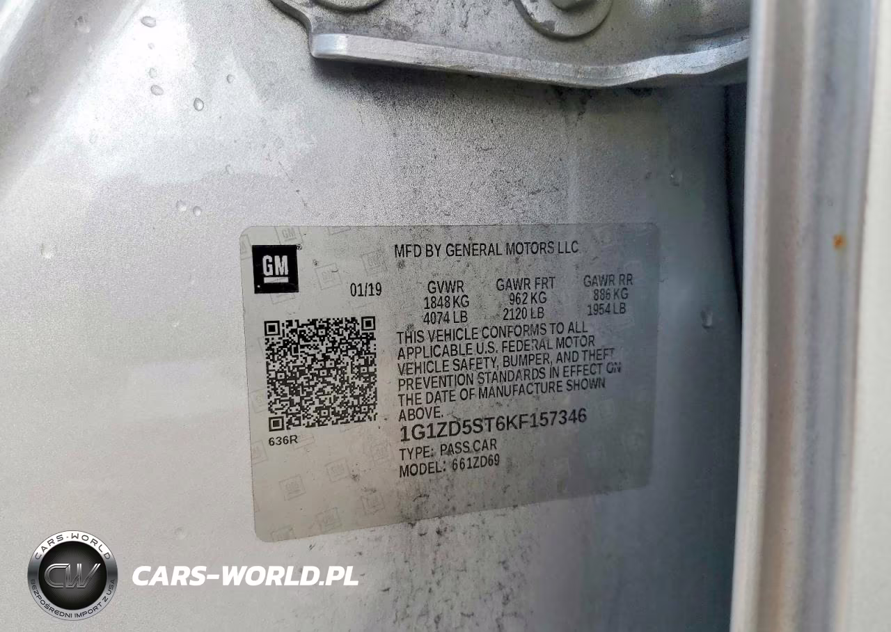 2019 Chevrolet Malibu Lt VIN:1G1ZD5ST6KF157346 - 12