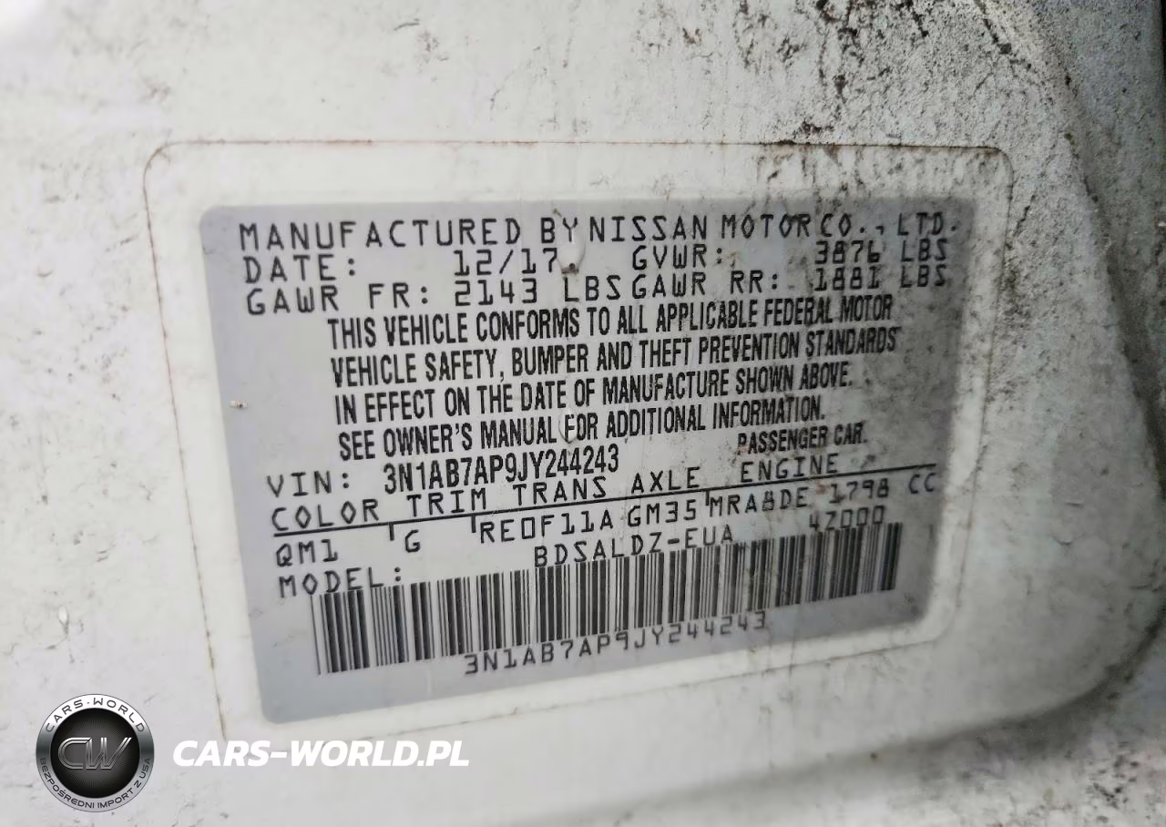 2018 Nissan Sentra Sv VIN:3N1AB7AP9JY244243 - 12