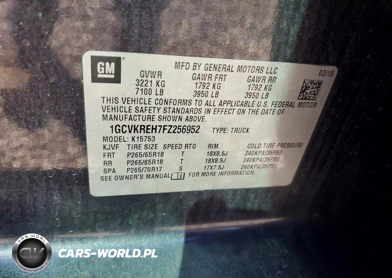 2015 Chevrolet Silverado K1500 Lt VIN:1GCVKREH7FZ256952 - 13