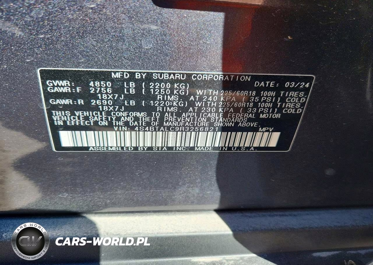 2024 Subaru Outback Onyx Edition VIN:4S4BTALC9R325682X - 13