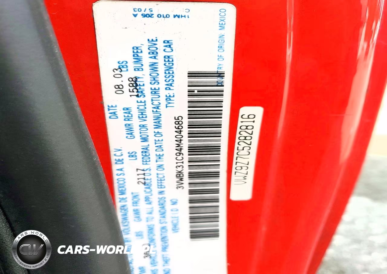 2004 Volkswagen New Beetle Gl VIN:3VWBK31C94M404685 - 12
