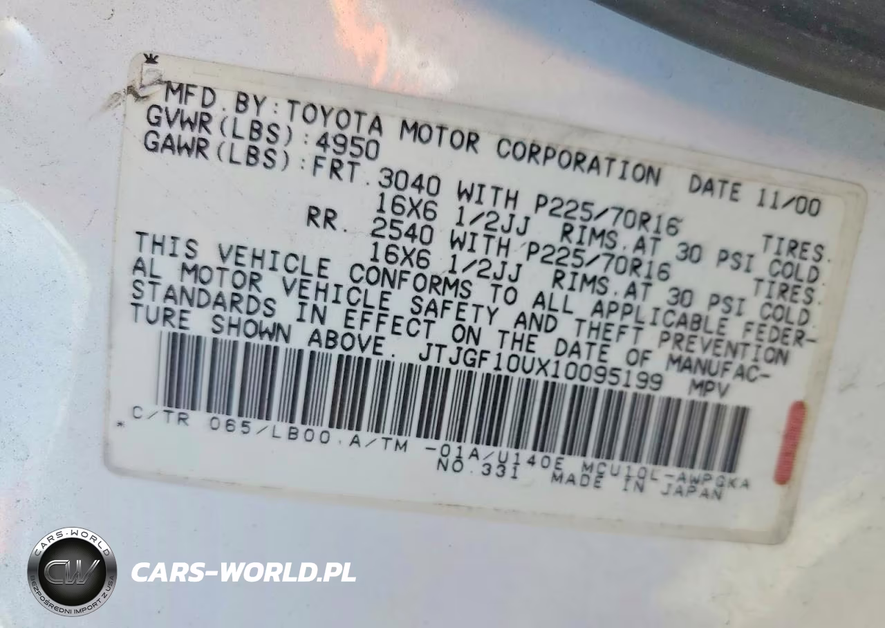 2001 Lexus Rx 300 VIN:JTJGF10UX10095199 - 13