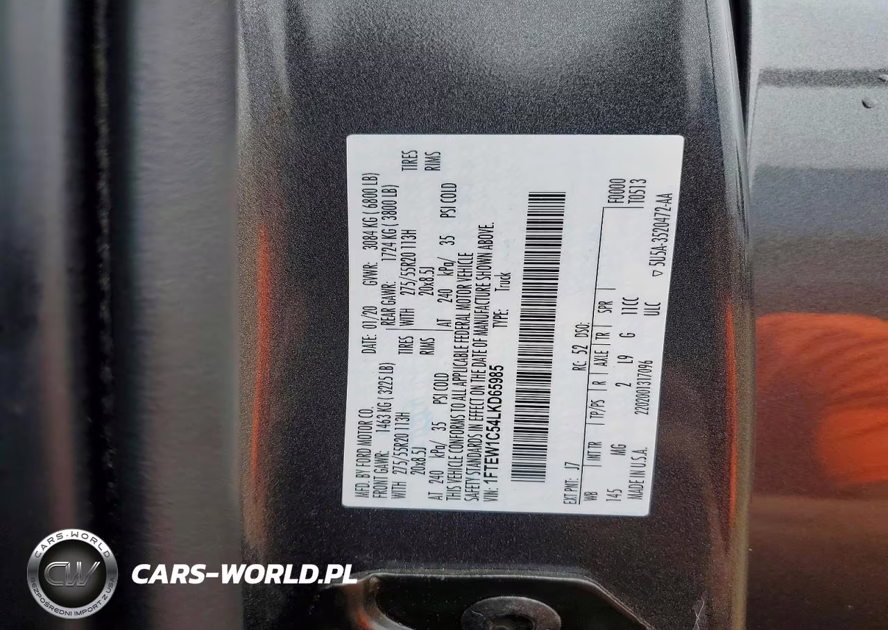 2020 Ford F150 Supercrew VIN:1FTEW1C54LKD65985 - 12