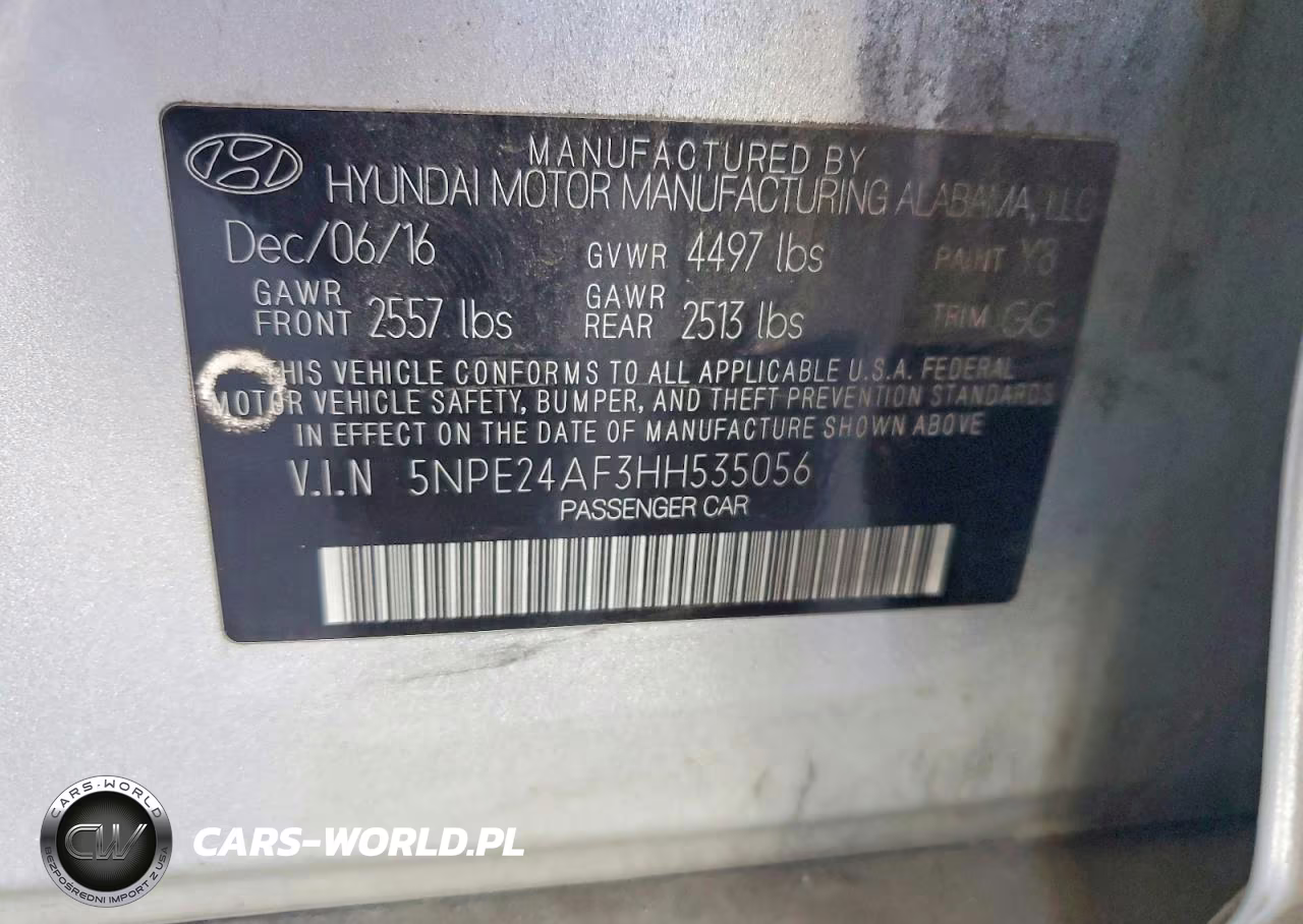 2017 Hyundai Sonata Se VIN:5NPE24AF3HH535056 - 13