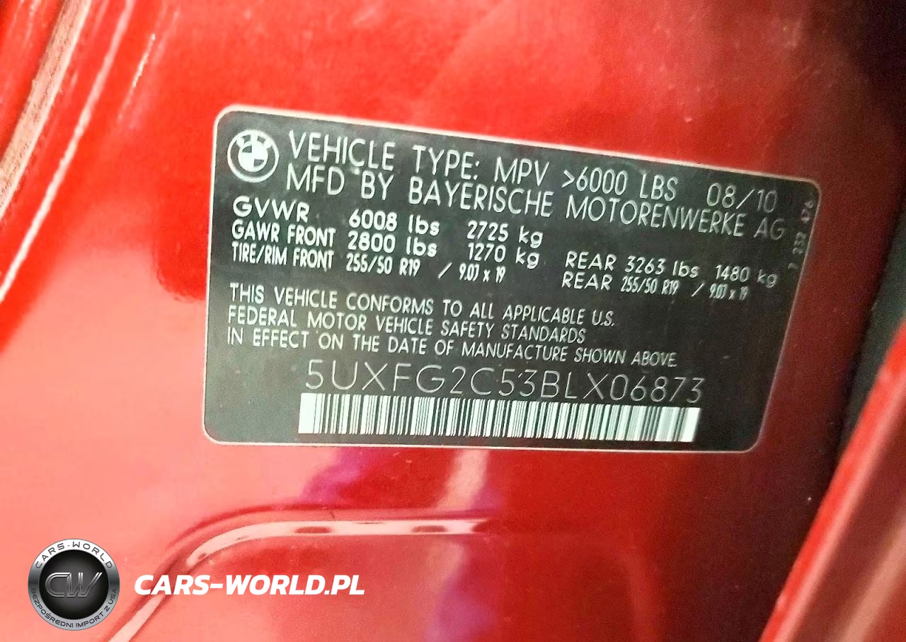 2011 BMW X6 xDrive35I VIN:5UXFG2C53BLX06873 - 13