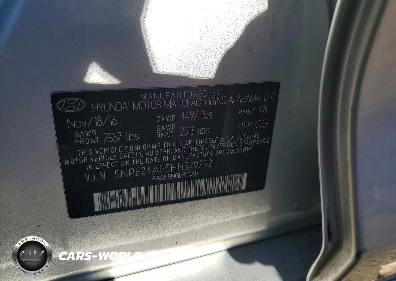 2017 Hyundai Sonata Se VIN:5NPE24AF5HH529792 - 12