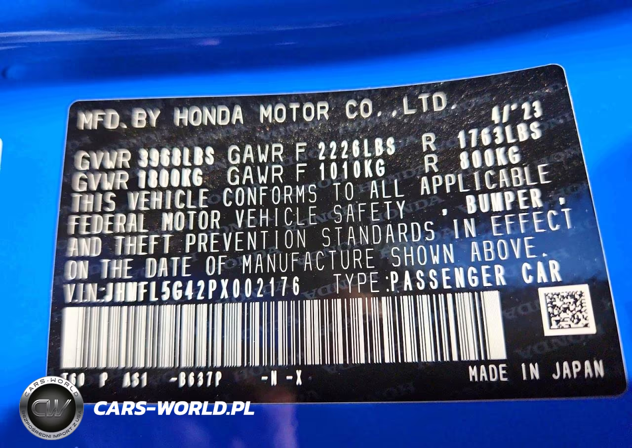 2023 Honda Civic Type-R VIN:JHMFL5G42PX002176 - 12