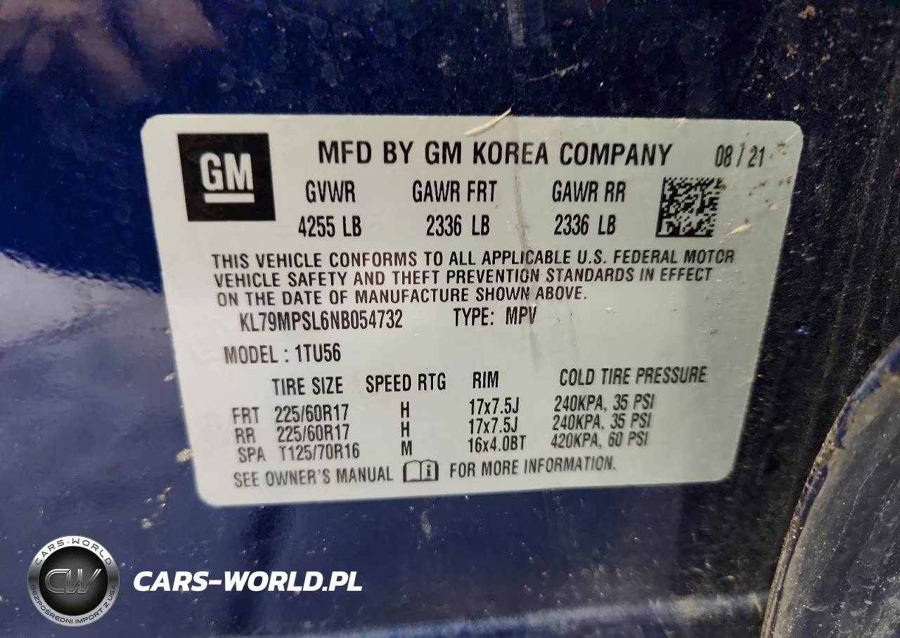 2022 Chevrolet Trailblazer Lt VIN:KL79MPSL6NB054732 - 12