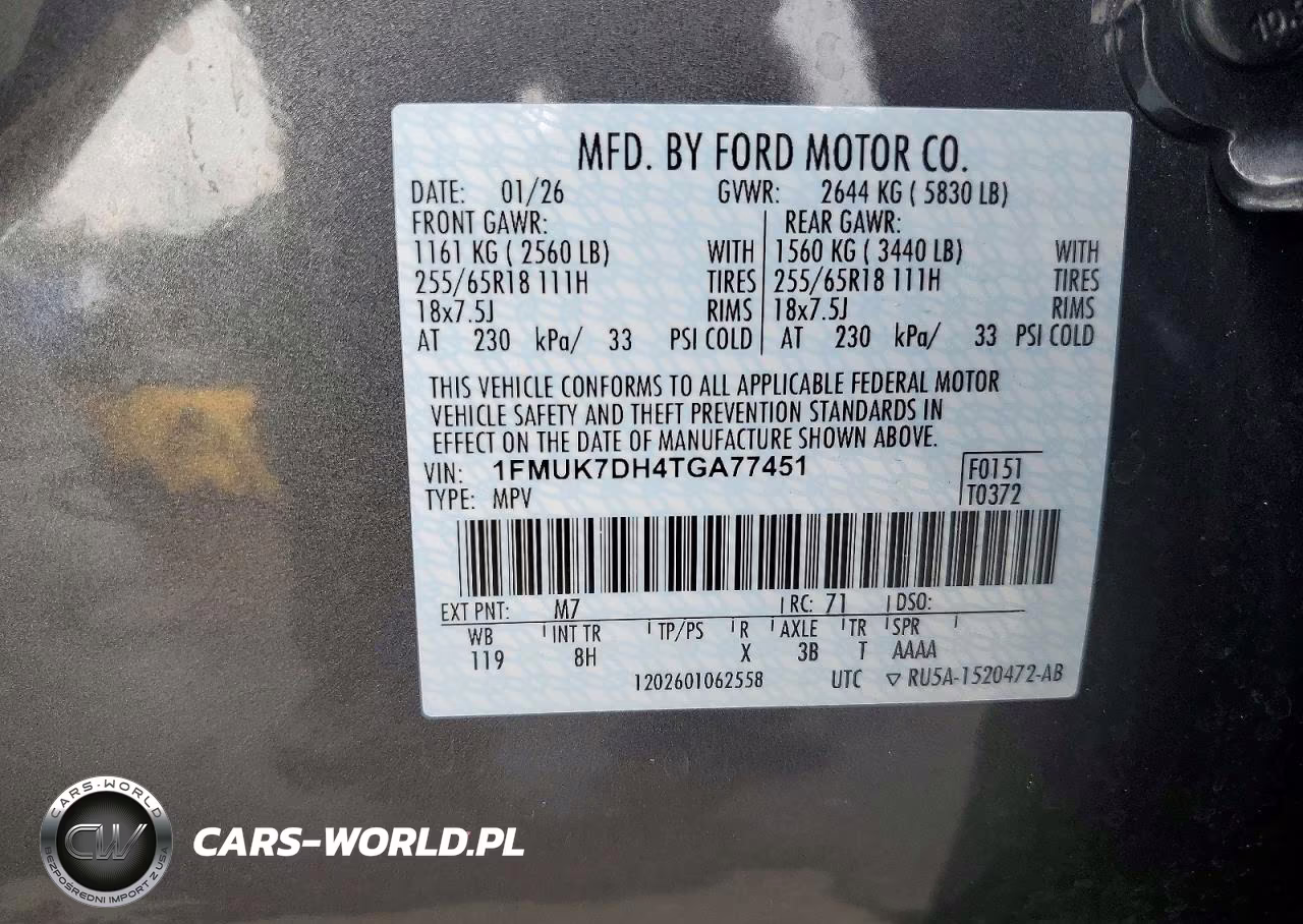 2026 Ford Explorer Active VIN:1FMUK7DH4TGA77451 - 13